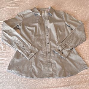 H&M silver/grey collared long sleeve button up.